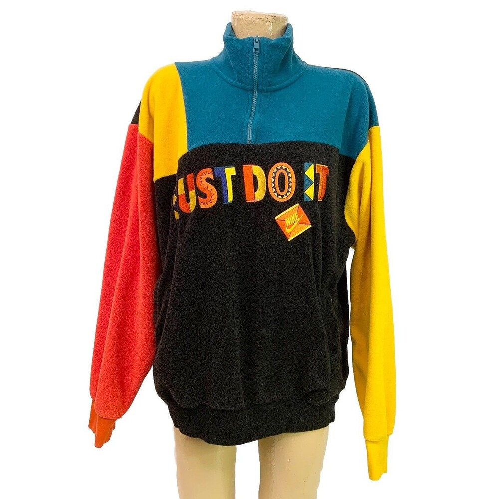 Nike 1993 Retro Sweatshirt M Medium 46” Zip Fleece Pullover Dept Of Archives